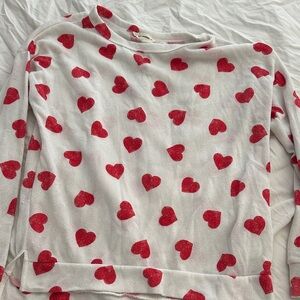 Eesome Red Heart Long Sleeve Tee